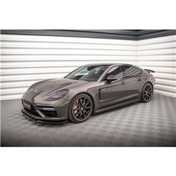 Maxton - Rajouts Des Bas De Caisse V.1 Porsche Panamera Turbo S E-Hybrid / Panamera E-Hybrid / Panamera 4S 971 Noir Brillant