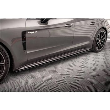 Maxton - Rajouts Des Bas De Caisse V.1 Porsche Panamera Turbo S E-Hybrid / Panamera E-Hybrid / Panamera 4S 971 Noir Brillant