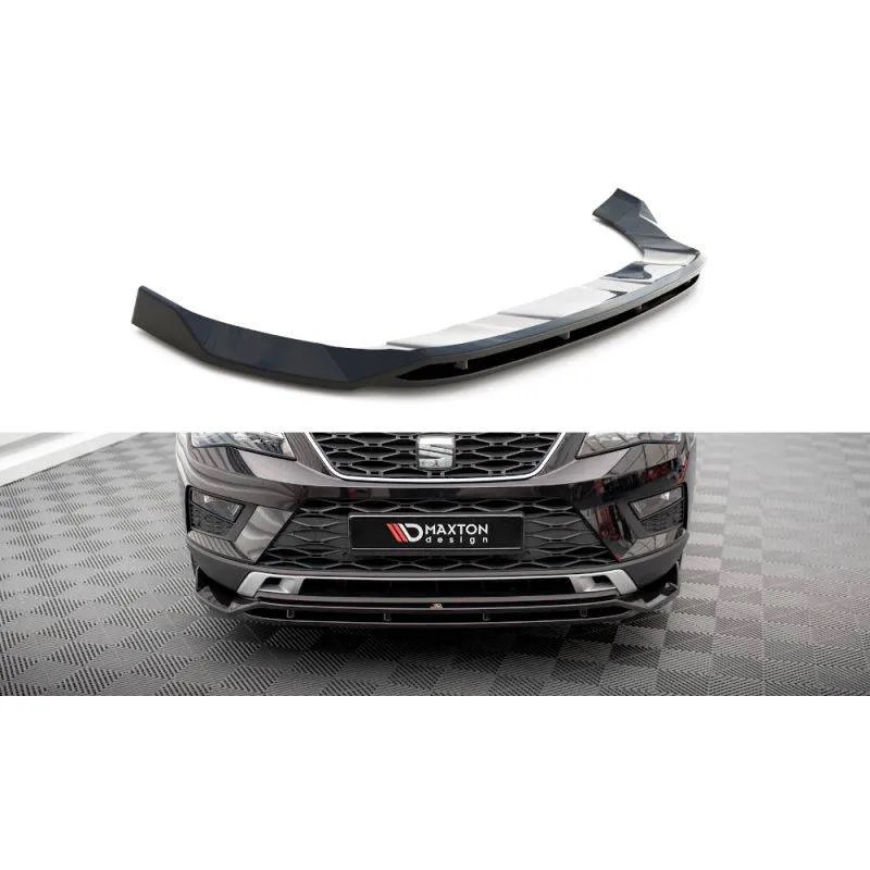 Maxton - Lame Du Pare-Chocs Avant Seat Ateca Mk1 Noir Brillant