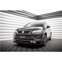 Maxton - Lame Du Pare-Chocs Avant Seat Ateca Mk1 Noir Brillant