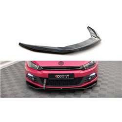 Maxton - Lame Du Pare-Chocs Avant V.2 Volkswagen Scirocco Mk3 Noir Brillant