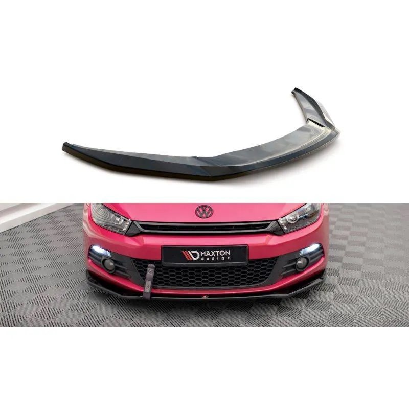 Maxton - Lame Du Pare-Chocs Avant V.2 Volkswagen Scirocco Mk3 Noir Brillant