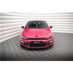 Maxton - Lame Du Pare-Chocs Avant V.2 Volkswagen Scirocco Mk3 Noir Brillant