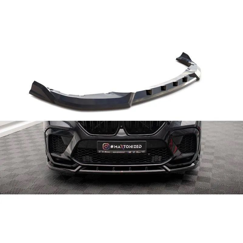 Maxton - Lame Du Pare-Chocs Avant V.2 BMW X6 M F96 Noir Brillant