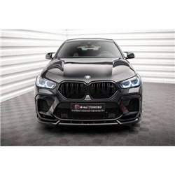 Maxton - Lame Du Pare-Chocs Avant V.2 BMW X6 M F96 Noir Brillant