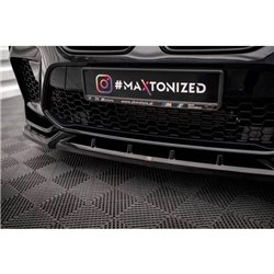Maxton - Lame Du Pare-Chocs Avant V.2 BMW X6 M F96 Noir Brillant