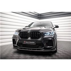 Maxton - Lame Du Pare-Chocs Avant V.2 BMW X6 M F96 Noir Brillant