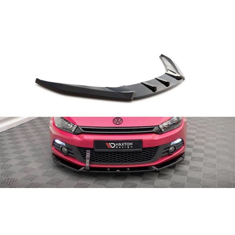 Maxton - Lame Du Pare-Chocs Avant V.3 Volkswagen Scirocco Mk3 Noir Brillant