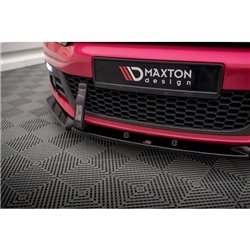 Maxton - Lame Du Pare-Chocs Avant V.3 Volkswagen Scirocco Mk3 Noir Brillant