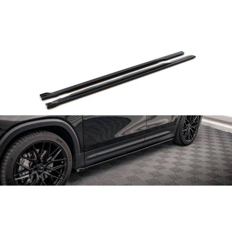 Maxton - Rajouts Des Bas De Caisse Mercedes-AMG GLB 35 / AMG-Line X247 Noir Brillant