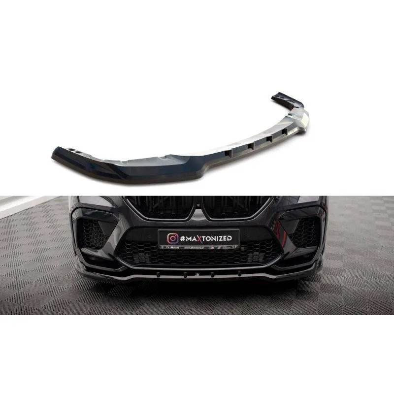 Maxton - Lame Du Pare-Chocs Avant V.1 BMW X6 M F96 Noir Brillant