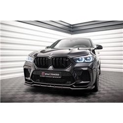 Maxton - Lame Du Pare-Chocs Avant V.1 BMW X6 M F96 Noir Brillant