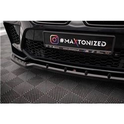 Maxton - Lame Du Pare-Chocs Avant V.1 BMW X6 M F96 Noir Brillant