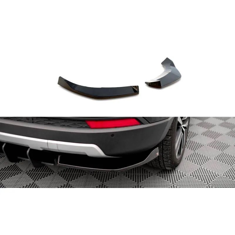 Maxton - Lames De Pare-Chocs Arrière Latérales Seat Ateca Mk1 Noir Brillant