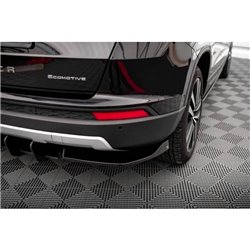 Maxton - Lames De Pare-Chocs Arrière Latérales Seat Ateca Mk1 Noir Brillant