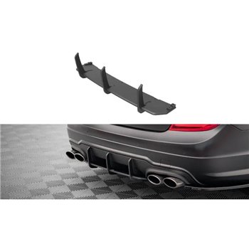Maxton - Street Pro Central Diffuseur Arriere Mercedes-Benz C Coupe AMG-Line C204 Rouge