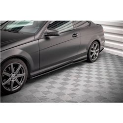 Maxton - Rajouts Des Bas De Caisse Mercedes-Benz C Coupe / Sedan / Estate AMG-Line C204 / W204 Facelift / S204 Facelift Noir Bri