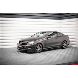 Maxton - Rajouts Des Bas De Caisse Mercedes-Benz C Coupe / Sedan / Estate AMG-Line C204 / W204 Facelift / S204 Facelift Noir Bri