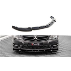 Maxton - Lame Du Pare-Chocs Avant V.1 Mercedes-Benz C Coupe / Sedan / Estate AMG-Line C204 / W204 Facelift / S204 Facelift Noir 