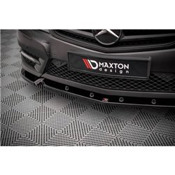 Maxton - Lame Du Pare-Chocs Avant V.1 Mercedes-Benz C Coupe / Sedan / Estate AMG-Line C204 / W204 Facelift / S204 Facelift Noir 