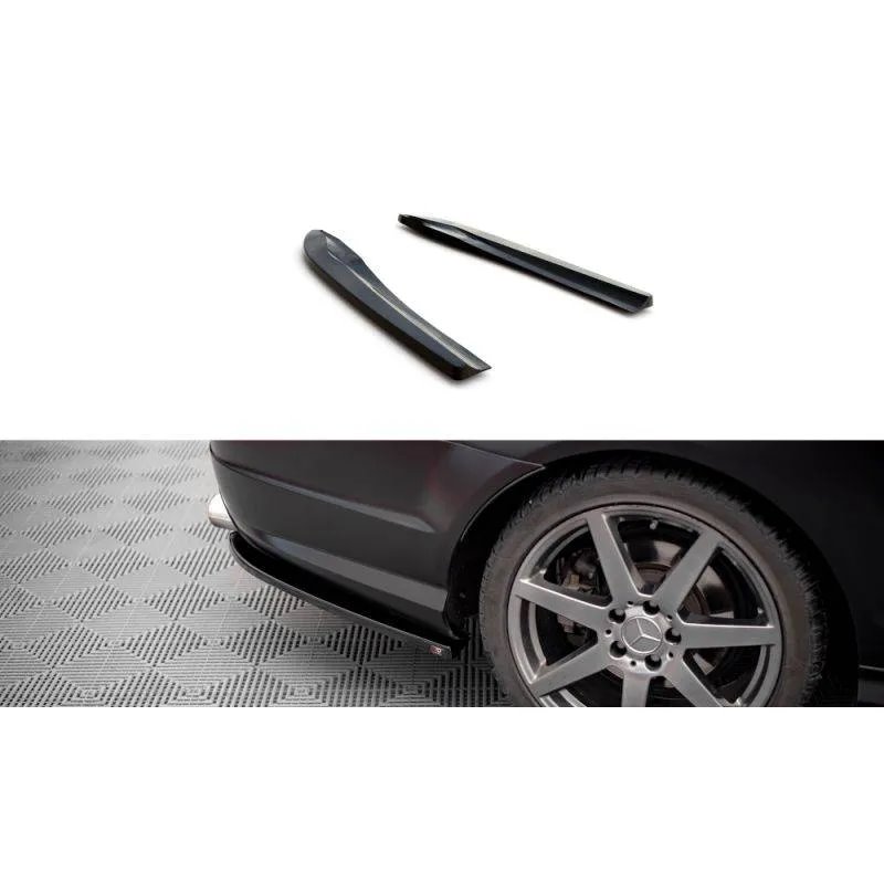 Maxton - Lames De Pare-Chocs Arrière Latérales Mercedes-Benz C Coupe / Sedan / Estate AMG-Line C204 / W204 Facelift / S204 Facel