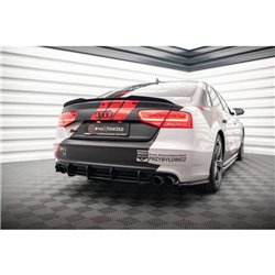 Maxton - Street Pro Central Diffuseur Arriere Audi S8 D4 Noir-Rouge