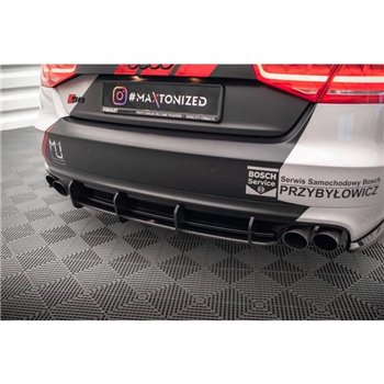 Maxton - Street Pro Central Diffuseur Arriere Audi S8 D4 Noir-Rouge