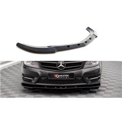 Maxton - Lame Du Pare-Chocs Avant V.2 Mercedes-Benz C Coupe / Sedan / Estate AMG-Line C204 / W204 Facelift / S204 Facelift Noir 