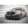 Maxton - Lame Du Pare-Chocs Avant V.2 Mercedes-Benz C Coupe / Sedan / Estate AMG-Line C204 / W204 Facelift / S204 Facelift Noir 