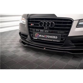Maxton - Lame Du Pare-Chocs Avant V.1 Audi S8 D4 Noir Brillant