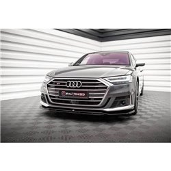 Maxton - Lame Du Pare-Chocs Avant V.1 Audi S8 / A8 S-Line D5 Noir Brillant