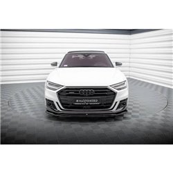 Maxton - Lame Du Pare-Chocs Avant V.1 Audi S8 / A8 S-Line D5 Noir Brillant
