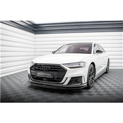 Maxton - Lame Du Pare-Chocs Avant V.1 Audi S8 / A8 S-Line D5 Noir Brillant