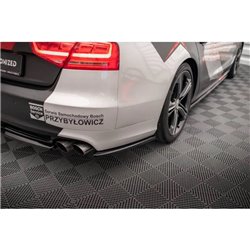 Maxton - Lames De Pare-Chocs Arrière Latérales Audi S8 D4 Noir Brillant