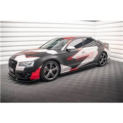 Maxton - Rajouts Des Bas De Caisse V.2 Audi S8 D4 Noir Brillant