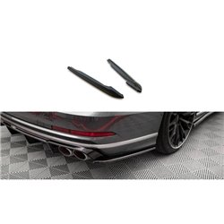 Maxton - Lames De Pare-Chocs Arrière Latérales V.2 Audi S8 D5 Noir Brillant