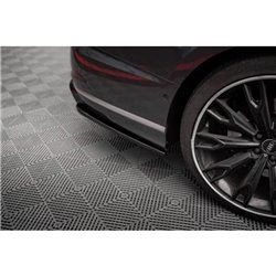 Maxton - Lames De Pare-Chocs Arrière Latérales V.2 Audi S8 D5 Noir Brillant