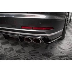 Maxton - Lames De Pare-Chocs Arrière Latérales V.2 Audi S8 D5 Noir Brillant