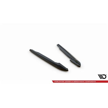 Maxton - Lames De Pare-Chocs Arrière Latérales V.2 Audi S8 D5 Noir Brillant