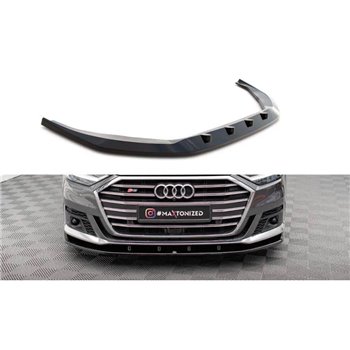 Maxton - Lame Du Pare-Chocs Avant V.2 Audi S8 / A8 S-Line D5 Noir Brillant
