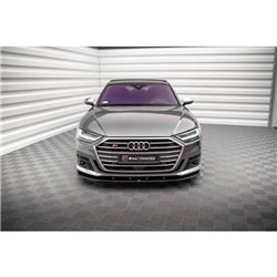 Maxton - Lame Du Pare-Chocs Avant V.2 Audi S8 / A8 S-Line D5 Noir Brillant
