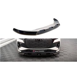 Maxton - Lame Du Pare-Chocs Avant V.1 Audi Q4 e-tron Sportback S-line Mk1 Noir Brillant