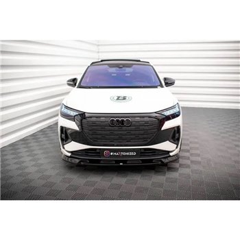 Maxton - Lame Du Pare-Chocs Avant V.1 Audi Q4 e-tron Sportback S-line Mk1 Noir Brillant