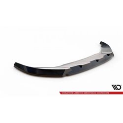 Maxton - Lame Du Pare-Chocs Avant V.1 Audi Q4 e-tron Sportback S-line Mk1 Noir Brillant