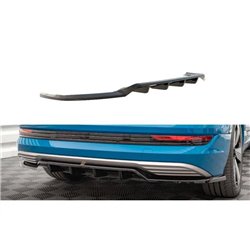 Maxton - Arriere Splitter (avec une barre verticale) Audi e-tron Noir Brillant