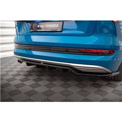 Maxton - Arriere Lame (avec une barre verticale) Audi e-tron Noir Brillant