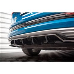 Maxton - Arriere Lame (avec une barre verticale) Audi e-tron Noir Brillant