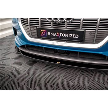 Maxton - Lame Du Pare-Chocs Avant V.1 Audi e-tron Noir Brillant