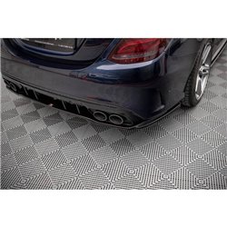 Maxton - Arriere Lame (avec une barre verticale) Mercedes-AMG C 43 Sedan W205 Facelift Noir Brillant