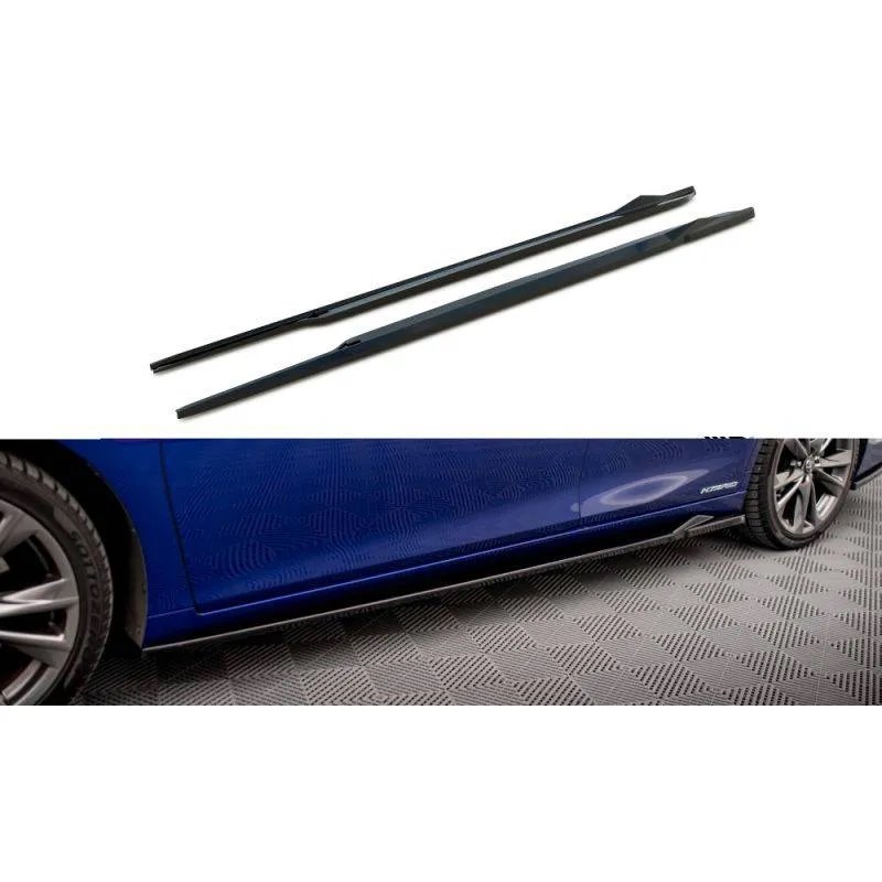 Maxton - Rajouts Des Bas De Caisse Lexus ES F Sport Mk7 Noir Brillant